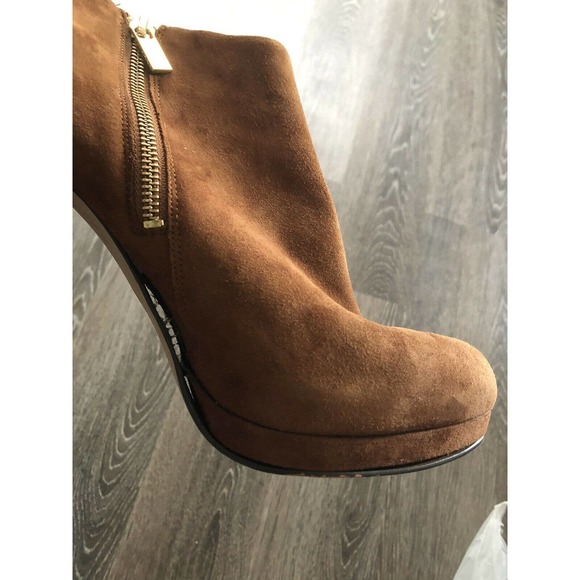 Michael Kors Brown Suede Heel Booties - Picture 8 of 9